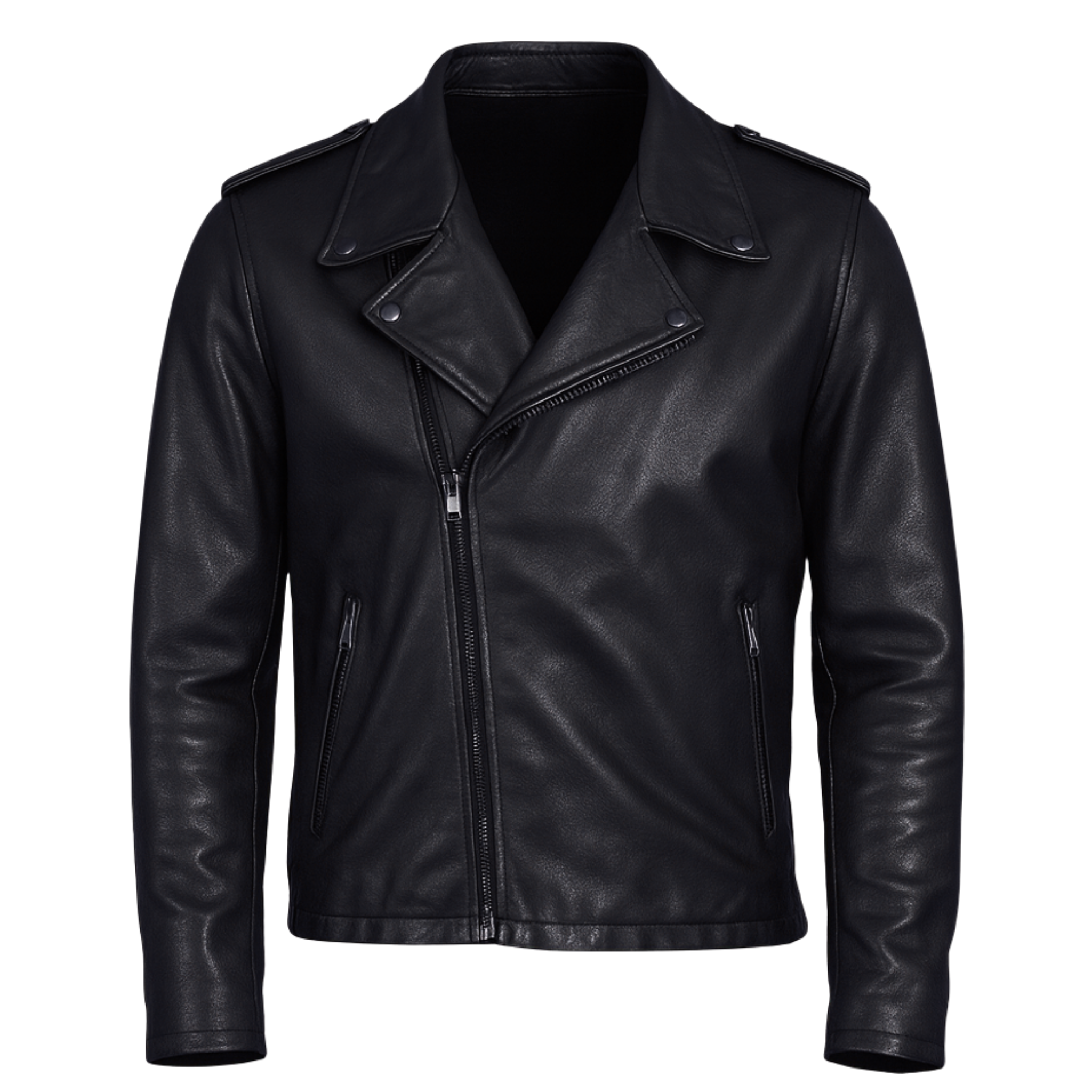 Rove Black Lamb Highside Biker Jacket – Shoulder Flap Design with Zip Sleeves