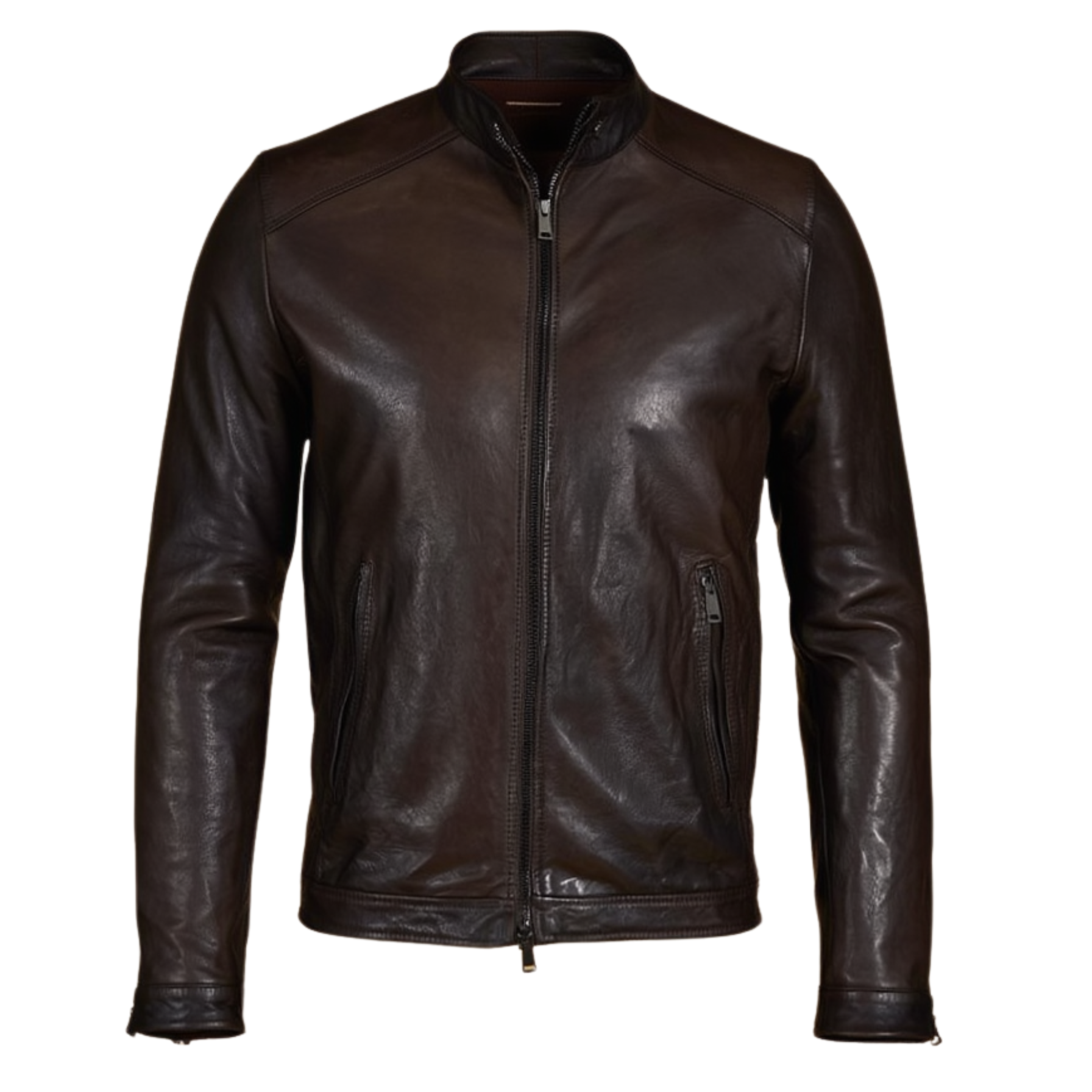 Dark Brown Vintage Lamb Leather Jacket | Fall & Winter Essential