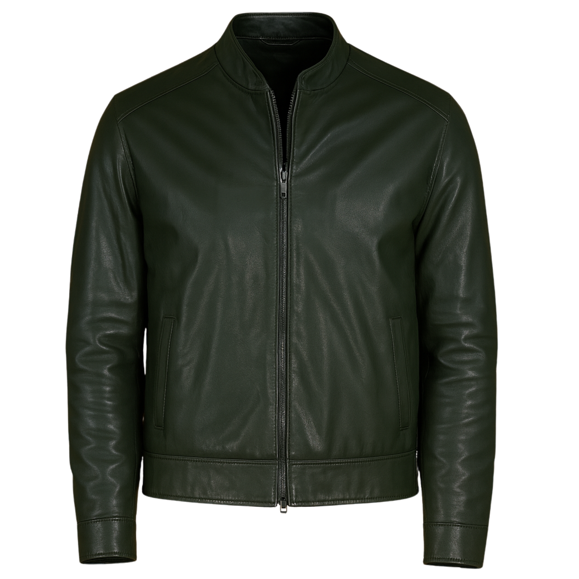 Dracarys Green Lamb Leather Jacket – Handmade Full-Grain, Slim Fit