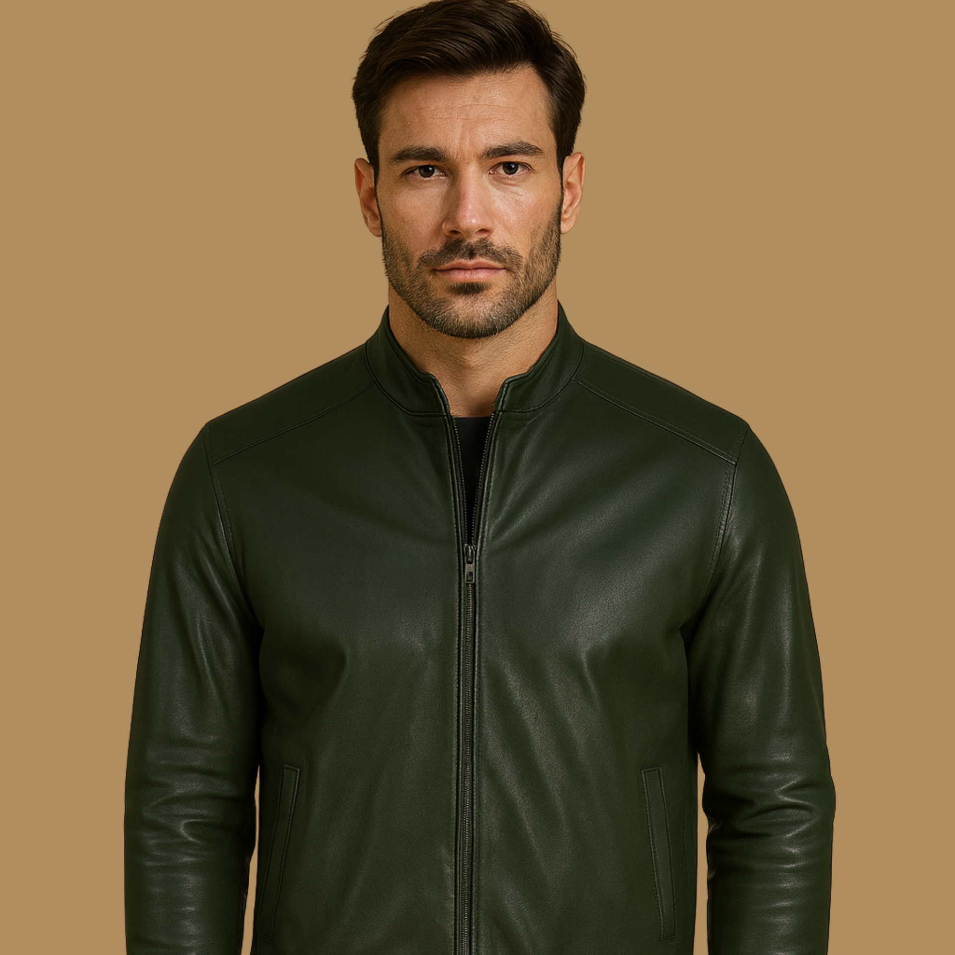 Dracarys Green Lamb Leather Jacket – Handmade Full-Grain, Slim Fit