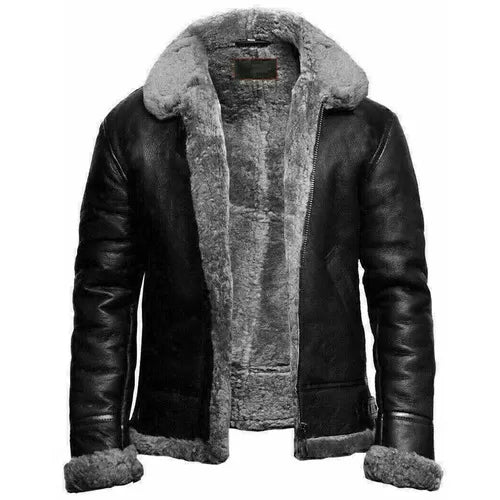 Rove Leather B3 Sheepskin Bomber Jacket – RAF Aviator Edition | Men’s Premium Shearling Jacket