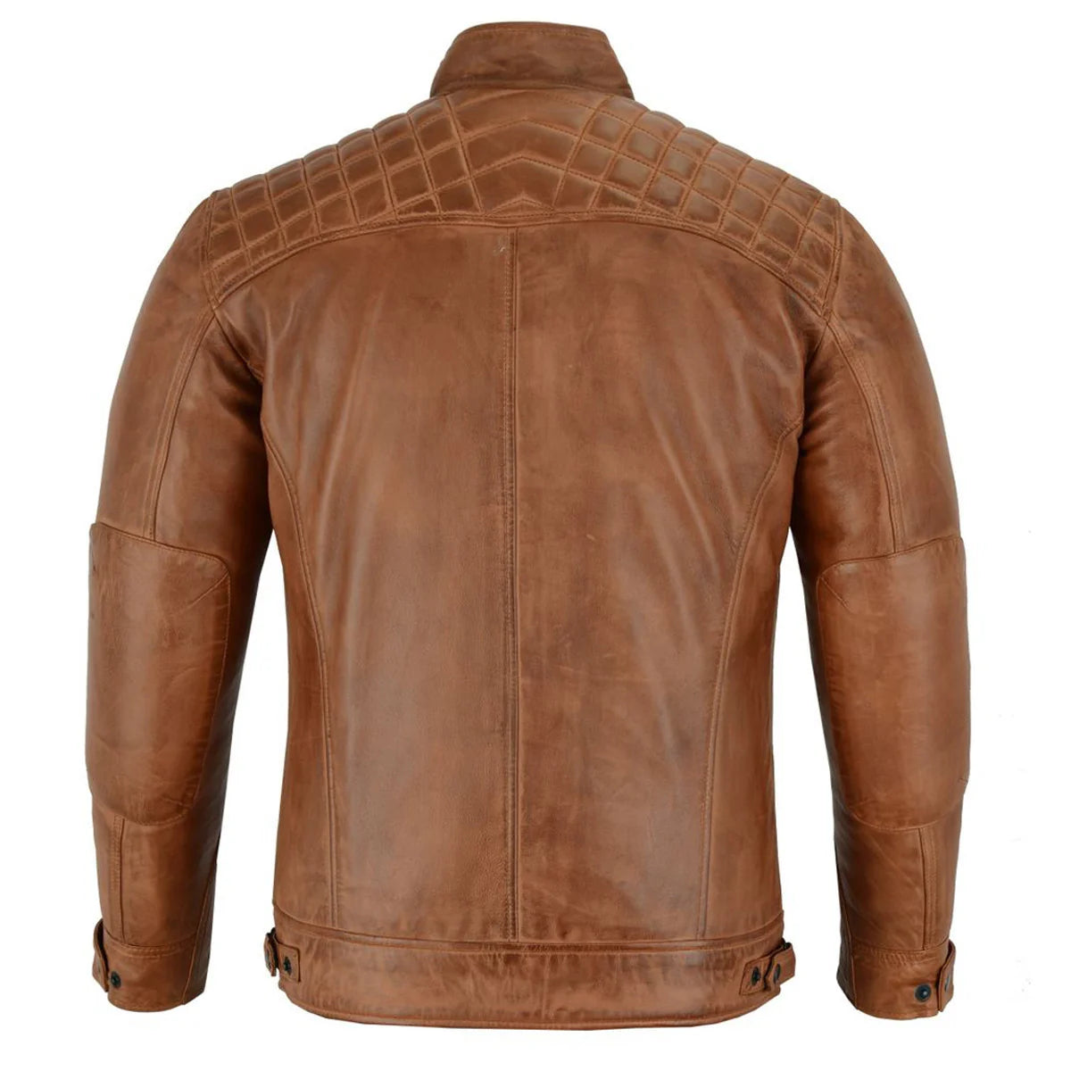 Rove Leather Armored Motorcycle Jacket – CE Approved Cowhide (Brown) | Men’s Premium Riding Gear