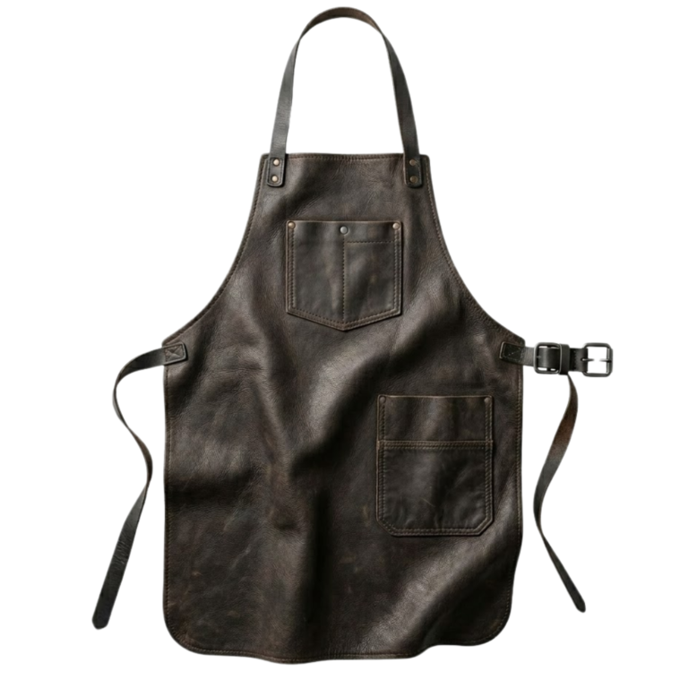 black Leather welding apron rove leather
