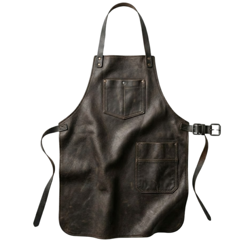 black Leather welding apron rove leather