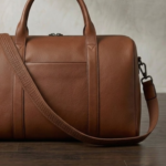 Maverick Cognac Leather Duffel Bag with Braided Shoulder Strap - Image 7