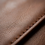full grain leather desk mat brown on wooden desk - Rove Leather