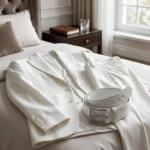 mens white dress belt worn with formal suit - The Blanc by Rove Leather