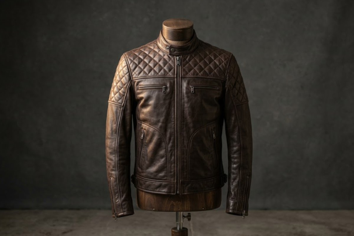 leather cafe racer jacket by rove leather