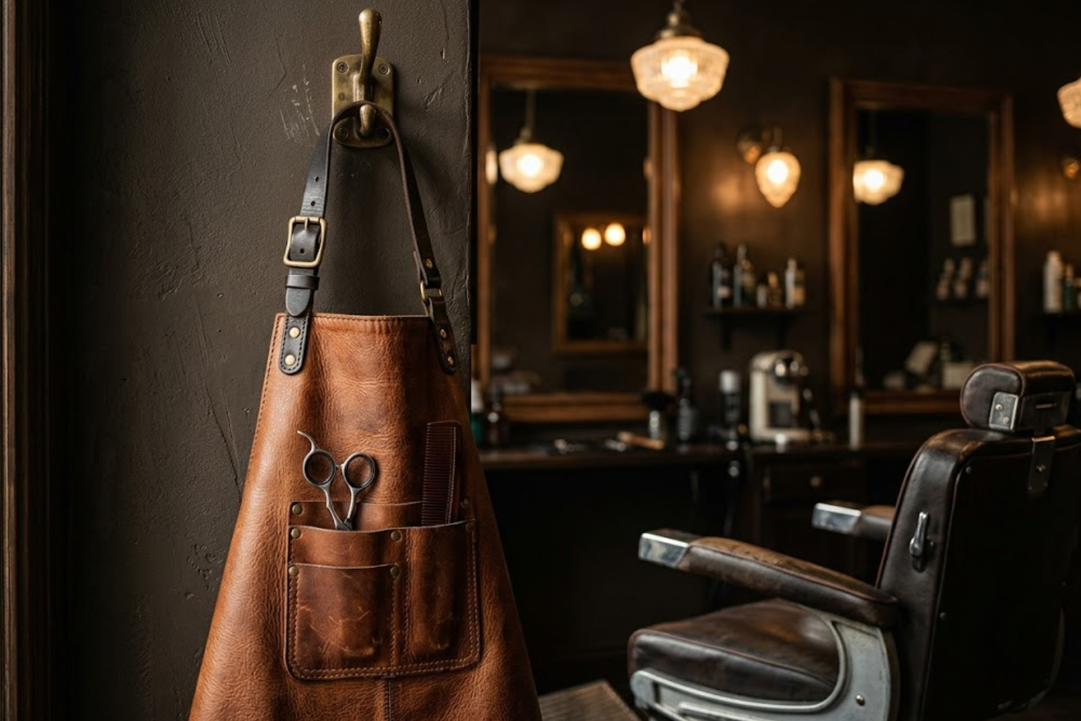 Leather Barber Apron: Why Professional Barbers Are Switching Back to Leather by Rove Leather