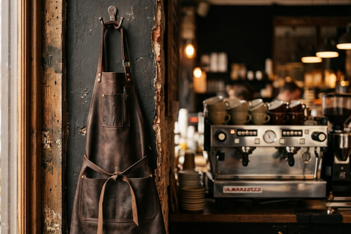 Leather Barista Apron: What Specialty Coffee Professionals Actually Wear and Why by Rove Leather