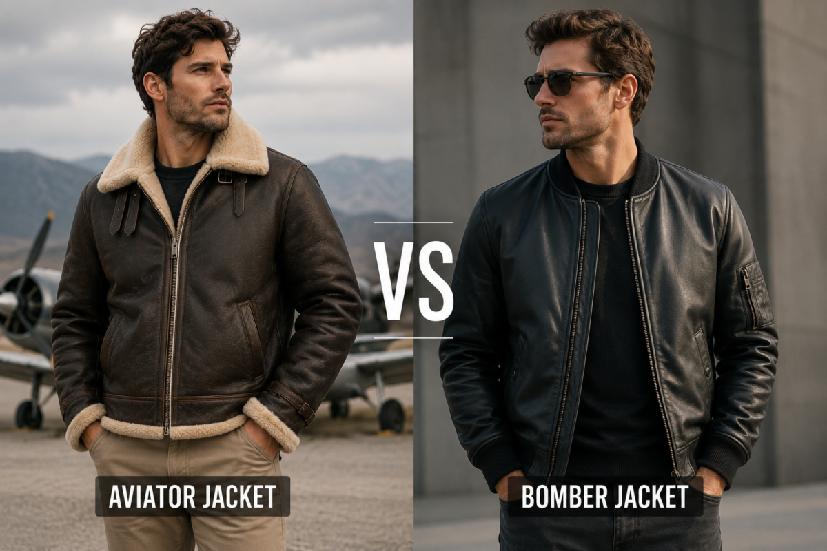 aviator vs bomber jackets: the real difference
